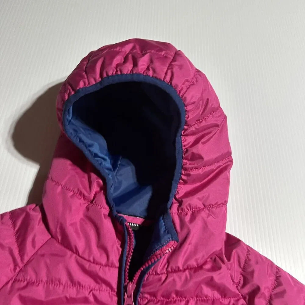 Kamik Girls Jacket Puffer Coat Quilted Hooded Acacia Pink Size 12 Scotchlite